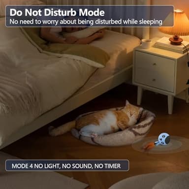 ORSDA Cat Toys, Interactive Cat Toy for Indoor Cats, Automatic Moving Ball Bird for Indoor Adult Cats Kitten Toys All Breeds, Fast Rolling Motion Activated Chirping Stimulating Light, 2 Feather Refill - Image 4