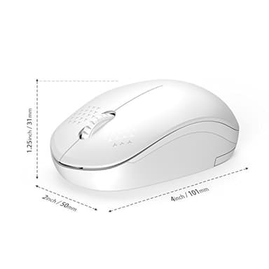 Seenda Wireless Mouse, 2.4G Noiseless Computer Mouse for PC, Tablet, Laptop - Pure White - Image 6