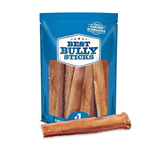 Best Bully Sticks Thick 6 Inch Bully Sticks for Dogs - 5 Count (Pack of 1) - Natural, Grass-Fed Beef, Single Ingredient, Grain and Rawhide Free - Large Breeds - Image 1