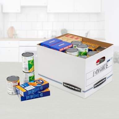 Bankers Box 30 Pack STOR/FILE Basic Duty File Storage Boxes, Standard Assembly, Lift-off Lid, Letter/Legal, White/Blue - Image 3