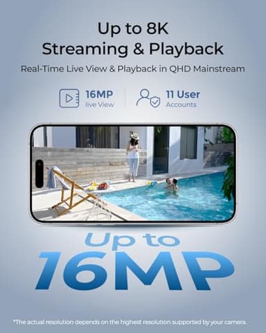 REOLINK Home Hub Pro, Centralized Control for up to 24 Security Cameras, up to 16TB HDD Storage, 2TB HDD Included, AES-128 Encryption, 16MP Streaming, Wi-Fi 6, and 120dB Siren. No Monthly Fees - Image 5