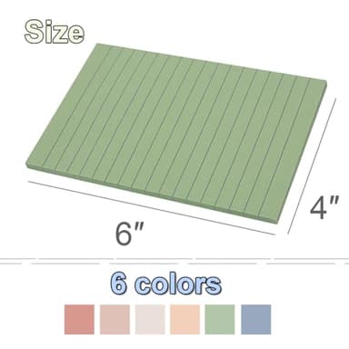 (12 Pack) Lined Sticky Notes 4x6 in Ruled Stickies Super Sticking Power Memo Pads Vintage Colors - Image 3