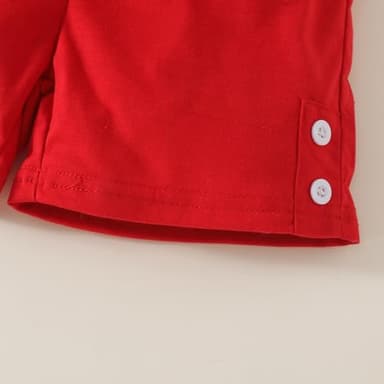 Kids Girl Clothes Heart Print Sleeveless Top and Shorts Baby Girl Summer Outfits Short Set(6-7T) - Image 6