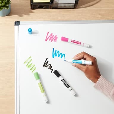 Amazon Basics Dry Erase Markers For Whiteboards, Chisel Tip, Low-Odor, Assorted Colors, Pack of 12 - Image 9