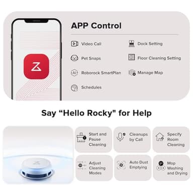 roborock Qrevo Curv Robot Vacuum and Mop, 18,500Pa Suction, Zero-Tangling, AdaptiLift Chassis, FlexiArm Technology, Hot Water Mop Washing & Dock Self Cleaning, Al Obstacle Recognition - Image 9