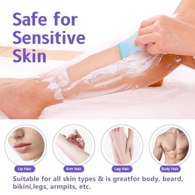 Hydrateology Facial Hair Removal，Body Hair Removal Cream for Sensitive Skin - Painless & Gentle Depilatory Cream with Spatula Applicator, Unisex Body & Skincare. - Image 2