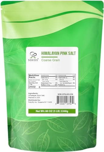 Soeos Himalayan Pink Salt, Coarse Grain, 5 Lbs (Pack of 1), Himalayan Pink Sea Salt, Rock Salt for Grinder Refill - Image 8