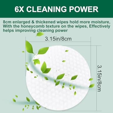 Lisveory 180ct Biodegradable Dog Ear Cleaner Wipes, 8cm XL-Size Ear Wipes for Dogs and Cats, Remove Ear Wax Debris, Relief Ear Itchy, Eliminate Odors, All Natural Pet Otic Cleaning Wipes - Image 3