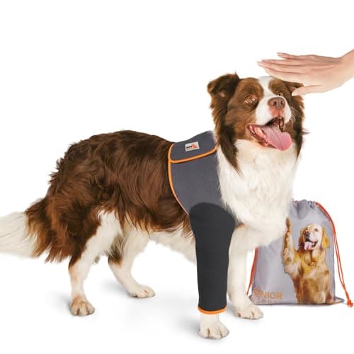 Dog Recovery Suit, Recovery Sleeve for Front Leg,Cone Collar Alternative,Chest 20.5"-27" Leg Wound Surgery Elbow Protector Machine Washable,Prevent Licking,Bite,Wet (Right, M) - Image 1