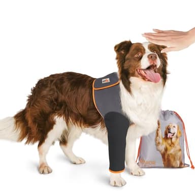 Dog Recovery Suit, Recovery Sleeve for Front Leg,Cone Collar Alternative,Chest 20.5"-27" Leg Wound Surgery Elbow Protector Machine Washable,Prevent Licking,Bite,Wet (Right, M) - Image 1