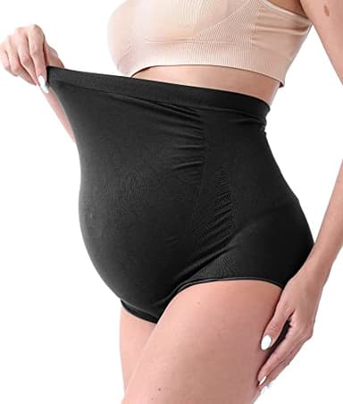 SUNNYBUY Women's Maternity High Waist Underwear Pregnancy Seamless Soft Hipster Panties Over Bump (Five color-5pk M) - Image 2