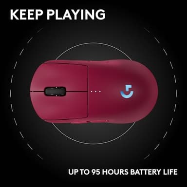 Logitech G PRO 2 Lightspeed Wireless Gaming Mouse, Right- or Left-Handed Mouse with up to 4 Customizable and Switchable Magnetic Side Buttons, 44K DPI Sensor, USB-C Charging, for PC/Mac - Magenta - Image 12