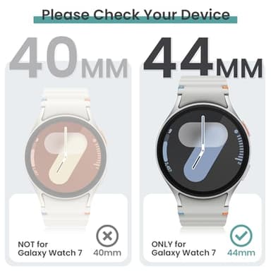Tensea [5+5Pack for Samsung Galaxy Watch 7 Screen Protector Case 44mm Accessories, Hard PC Bumper/HD Anti-Fog Tempered Glass Protective Film, Face Cover Set, Galaxy Watch 7 Case for Women Men - Image 2
