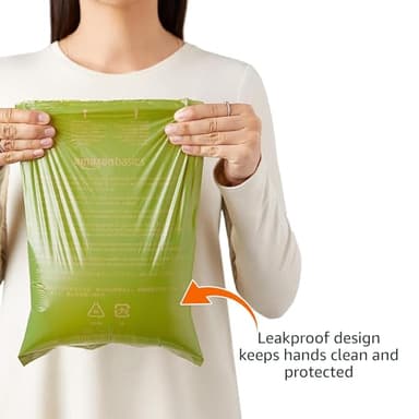 Amazon Basics Dog Poop Bags with Dispenser, 270 Count, Enhanced for Guaranteed Leakproof, Lavender Scented, Includes Leash Clip - Image 3
