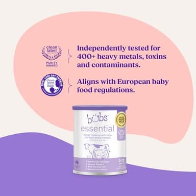 Bubs Essential Infant Formula, with Iron, Cow Milk-Based Powder, for Infants 0-12 Months, Made with Non-GMO Milk, 20 oz - Image 3