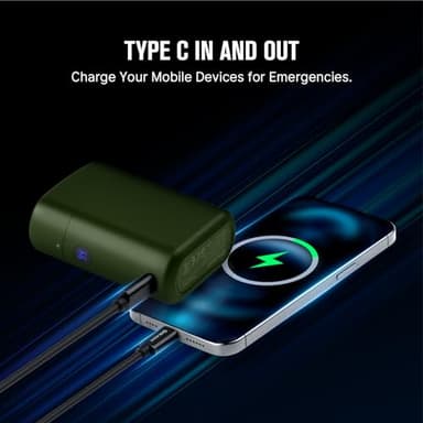 OLIGHT Baton4 Premium Edition EDC Flashlights 1300 Lumens with Type-C Charging Box, Powered by Rechargeable Battery, Small Bright Light IPX8 Waterproof for Emergencies Outdoors (OD Green) - Image 4