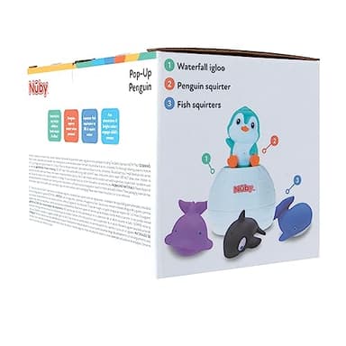 Nuby Pop-Up Penguin Bath Toy with 3 Bath Squirters - Baby Bath Toy for Boys and Girls 18+ Months - Image 6