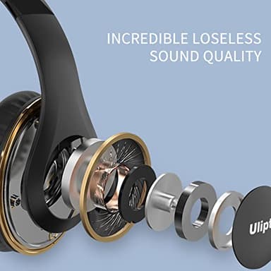 Uliptz Wireless Bluetooth Headphones, 65H Playtime, 6 EQ Sound Modes, HiFi Stereo Over Ear Headphones with Microphone, Foldable Lightweight Bluetooth 5.3 Headphone for Travel/Office/Cellphone/PC - Image 7