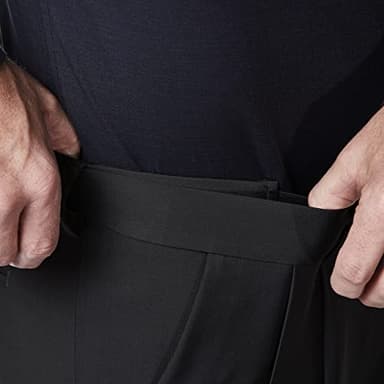 Haggar Mens Premium Comfort Classic Fit Pleat Front Reg. And Big & Tall Sizes Dress Pants, Black, 36W X 31L US - Image 4