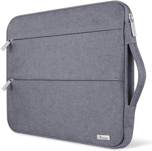 Voova 14 15 Inch Laptop Sleeve Case, Waterproof Computer Bag Cover Compatible with MacBook Air 15 M2/M3/M4 2022-2025, MacBook Pro 15, Hp chromebook 14, 14-15” Dell Lenovo Acer Asus, Grey - Image 1