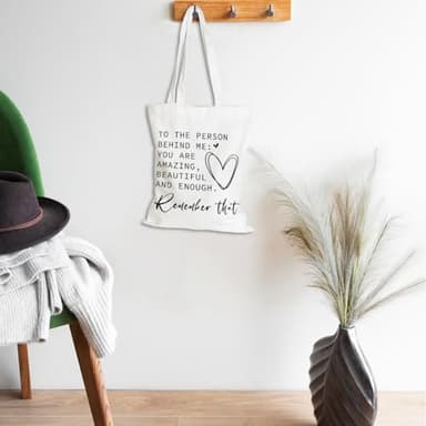 NGZS Inspirational Gifts for Women Tote Bag Positive Beach Bag Encouragement Gifts for Women Girls Boss Sister Friends Bestie Christmas Retirement Birthday Shopping Bag Reusable Grocery Bags - Image 3