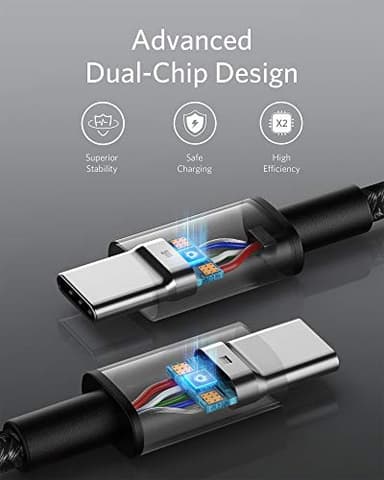 Anker USB C to USB C Cable, Type-C Charging Cord Fast Charge(10FT,100W), for iPhone 17/17 pro, MacBook and More(Black) - Image 4