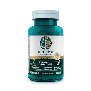 NEURIVA Ultra Decaffeinated Clinically Tested Nootropic Brain Supplement for Mental Alertness, Memory, Focus & Concentration, Cognivive, Neurofactor, Phosphatidylserine, Vitamins B6 B12, 60 Capsules - Image 23