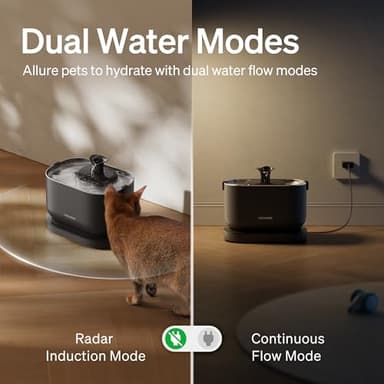 PETLIBRO Cat Water Fountain, Cordless Pet Water Fountain Battery Operated, 2.5L/84oz Dockstream Water Fountains for Cats Indoor, Cat Fountain with Stainless Steel Tray, Easy to Clean BPA-Free - Image 6