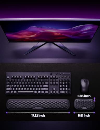 Vaydeer Wrist Rest for Keyboard and Mouse, Computer Ergonomic Wrist Support Pad, Soft Memory Foam Arm Cushion for Desk, Palm Hand Office Laptop Typing-Ocean Blue - Image 7