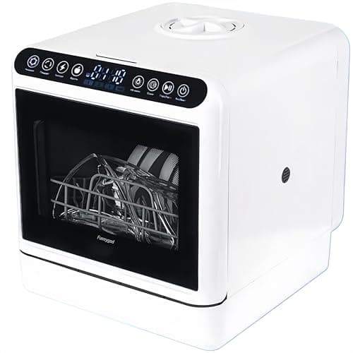 Dishwasher Tabletop dishwasher Portable Small fully automatic dishwasher with four wash modes plus drying and sterilizing modes Can be connected to the tap and filled manually - Image 1