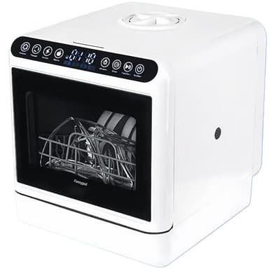 Dishwasher Tabletop dishwasher Portable Small fully automatic dishwasher with four wash modes plus drying and sterilizing modes Can be connected to the tap and filled manually - Image 1