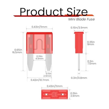 (25Pcs) 10 Amp Mini Car Fuses, 10A Automotive Fuses, Blade Fuse for Car/RV/Truck/SUV/Motorcycle/Boat - Image 3