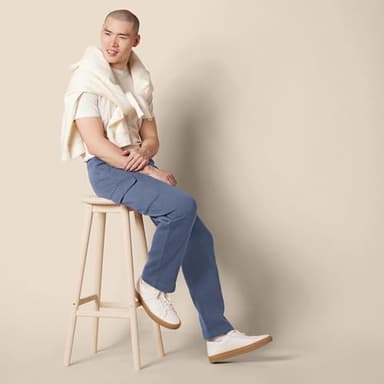 Amazon Essentials Men's Cargo Fleece Sweatpant with Open Hem, Indigo, Medium - Image 5