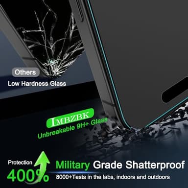 IMBZBK [Auto-Dust Removal] 3 Pack Matte Screen Protector for iPhone 17 Pro [Military Grade] Accessories, Case Friendly Film, 3 Tempered Glass Camera Lens Protector, Anti-Glare, Smooth as Silk - Image 5