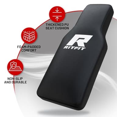 RitFit Leg Press Hack Squat Machine, Professional Adjustable Leg Press Machine for Home Gym with Linear Bearing, Specialty Hack Squat Machine for Full Lower Body Workout with Weight Storage Posts - Image 6