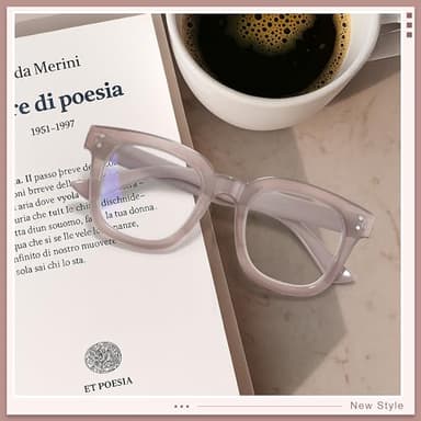 Madison Avenue Blue Light Blocking Glasses Oversized Fashion Blue Light Glasses for Women Anti Eyestrain & UV Protection Computer Eyeglasses (Milk Grey Brown) - Image 7