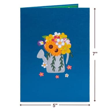 Paper Love 3D Flower Wagon Pop Up Card, Gift for Birthday, Wedding, Anniversary, Get Well, All Occasion or Just Because - 5" x 7" Cover - Includes Envelope and Note Tag - Image 2