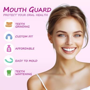 Mouth Guard for Grinding Teeth at Night, Thin Mouthguard for Women, Upgraded Night Guards for Clenching Teeth, Pack of 4 Pink Moldable Bite Dental Guards for Bruxism, 2 Sizes with One Travel Case - Image 4