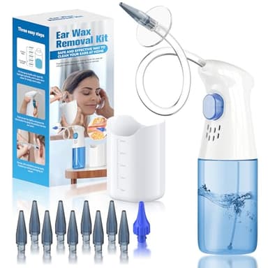 Ear Wax Removal, Ear Cleaner, Ear Wax Removal Kit, FSA Eligible Items Only List, Manual Ear Irrigation Flushing System, Safe and Effective to Clean Ear Built Up Wax - Image 1