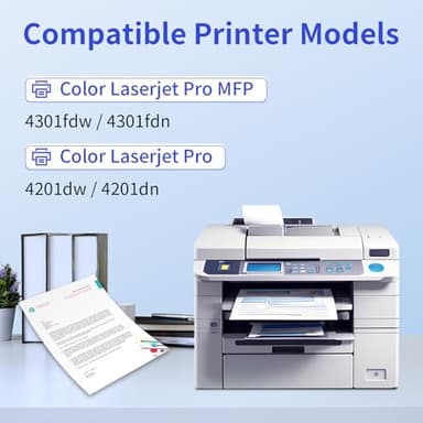210X Toner Cartridges 4 Pack High Yield (with Chip) Compatible Replacement for HP 210X 210A for Color Laserjet Pro MFP 4301fdw 4301fdn Pro 4201dw 4201dn Series Printer Ink W2100X W2100A (BCMY, 4-Pack) - Image 2
