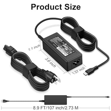 Charger Compatible with Acer Laptop Chromebook Charger 45W USB C Fast Power Adapter - Image 7