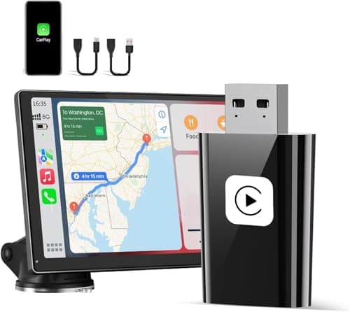 Mini Wireless Carplay Adapter for iPhone, 2025 2 in 1 Stable Universal Wireless carplay Adapter, Fast Convert Factory Wired to Wireless CarPlay Dongle Cars for auto for Android for Apple for iOS - Image 1