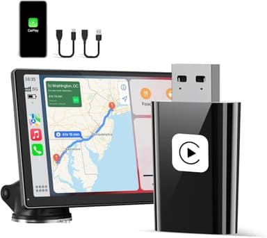 Mini Wireless Carplay Adapter for iPhone, 2025 2 in 1 Stable Universal Wireless carplay Adapter, Fast Convert Factory Wired to Wireless CarPlay Dongle Cars for auto for Android for Apple for iOS - Image 1