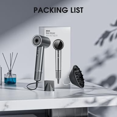 Hair Dryer, Professional Ionic Hair Dryer for Fast Drying, High Speed Hair Blow Dryer with Diffuser for Home Salon Travel, Constant Temperature Hair Care Without Hair Damage - Image 8