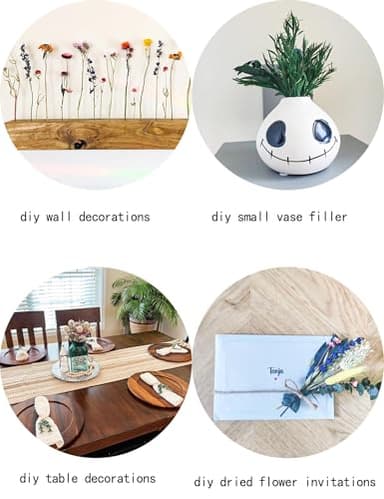 DIY Natural Dried Flower Set, Bulk Dried Flowers for Vase, Dried Flowers with Stems, Dried Roses, Mini Dried Flower Bouquets.(Brown) - Image 6