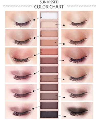 BOLOPER 2 Pack 12 Colors Makeup Nude Colors Eyeshadow Palette Natural Nude Matte Shimmer Glitter Pigment Eye Shadow Pallete Set Waterproof Smokey Professional Beauty Makeup Kit (2 PCS) - Image 5