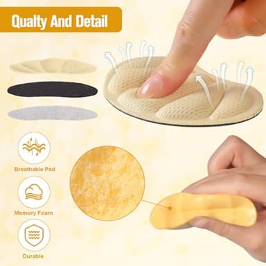 Shoe Filler Inserts for Loose Shoe, 2 Pairs of Toe Cushions & Heel Pads for Women and Men, Perfect for Shoes Too Big, Comfort Inserts for High Heels, Leather Shoes(Beige) - Image 5