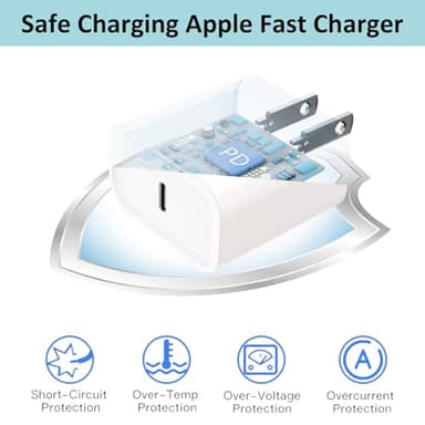 iPhone Fast Charger, iPhone Charger Fast Charging 2Pack PD 6FT Type C Quick USB C to Lightning Cable Cord Fast Charger iPhoneUSB C Wall Block Plug for iPhone14 13 12 11 Pro Max XR XS X, iPad, AirPods - Image 5