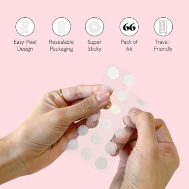 grace & stella Pimple Patches for Face (66 Dots) - Hydrocolloid Acne Patches for Face - Invisible Zit Stickers - Flatten Spots in 6-8 Hrs - Image 8