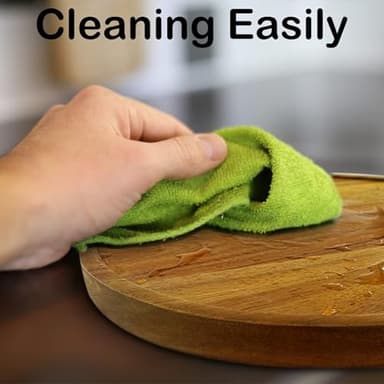 14" Acacia Wood Lazy Susan Organizer Kitchen Turntable for Cabinet Pantry Table Organization - Image 6